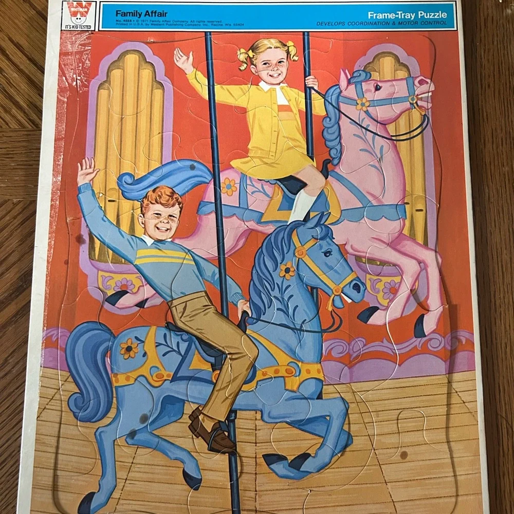 Vintage FAMILY AFFAIR Carousel Puzzle